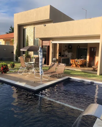 Casa Temporada Jacuípe/ Guarajuba Cond.Fechado3/4 com ar condicionado