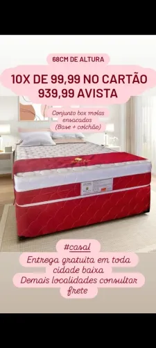 Compre no boleto o Conjunto Box Molas Ensacadas Casal - Entrega Grátis