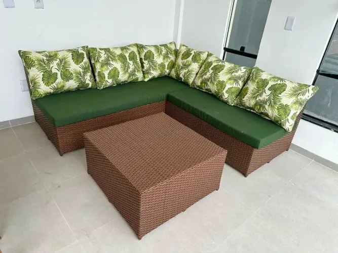 Sofá Janine Plus com Mesa de Centro.