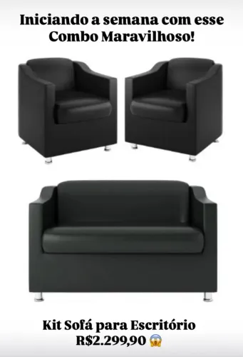 KIT SOFÁS PARA ESCRITÓRIO - MÓVEIS PARA ESCRITÓRIO - LOJA IKONMIXOFFICE
