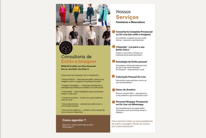 Consultoria de estilo para mudar sua imagem e sua vida!!! 