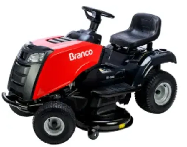 Trator Cortador de Grama Branco 19 HP a Gasolina 10.000 metros corte/hora