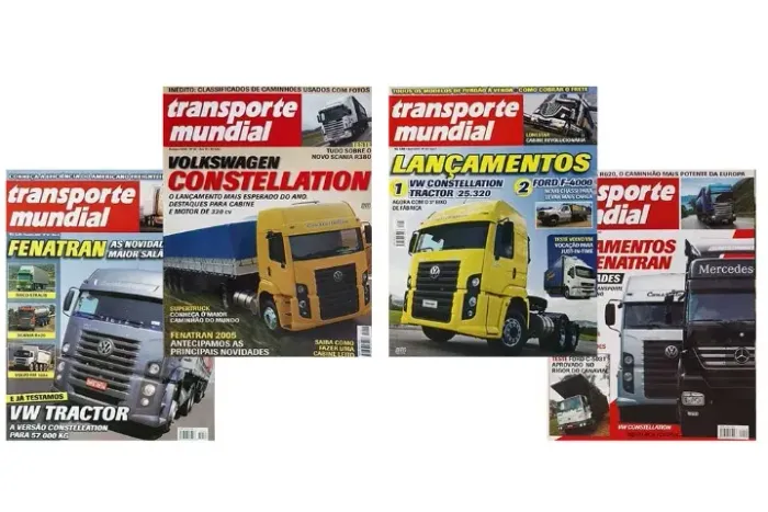 Caminhões Volkswagen Constellation - Kit 4 Revistas Transporte Mundial