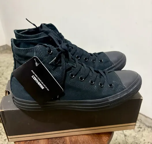 Tênis Converse All Star Chuck Taylor Cano Médio All Black Nº42 Novo