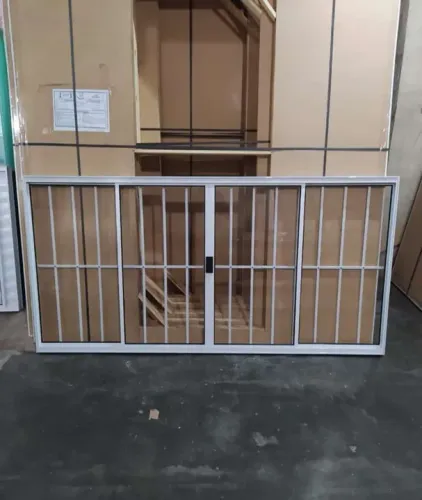 Janela de Alumínio com Grade 4 Folhas 100x200 largura direto da fábrica 