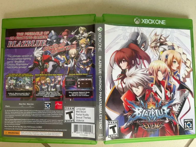 Jogo Xbox One Blazblue Chronophantasma Extend mídia física