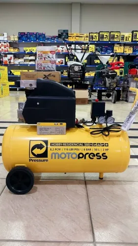 Compressor de ar 50L Motor 2.0hp 8pcm 116psi - Pressure (Loja/Nova)