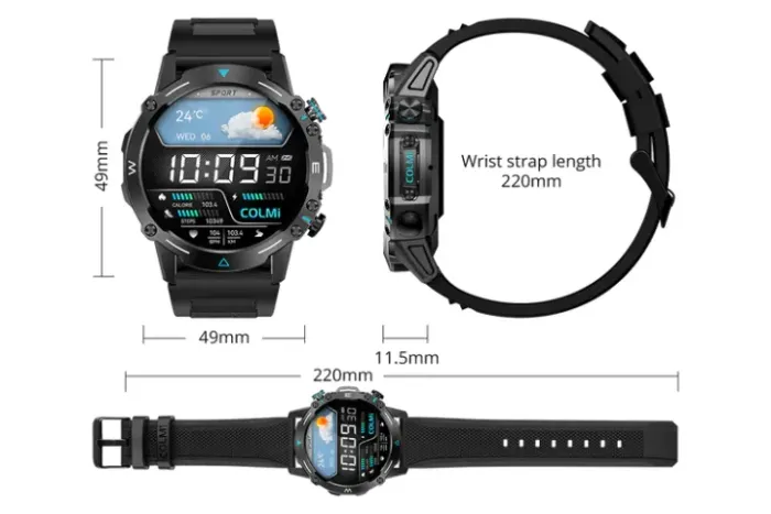 Smartwatch COLMi M42 + Fone TWS M25 + Pelícola(ambos Brinde) 