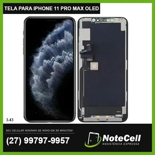 Tela/Display Para iPhone 11 Pro Max OLED Igual a Original - Instalação em 30 minutos!
