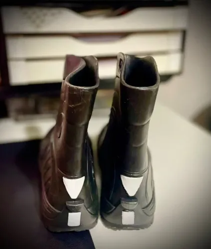Bota De Pvc Preta, Cano Médio, Sem Forro.