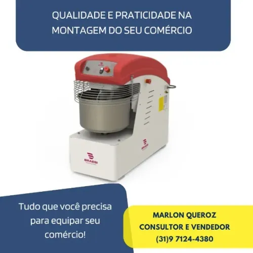 Amassadeira Espiral 25KG Braesi Trifásica