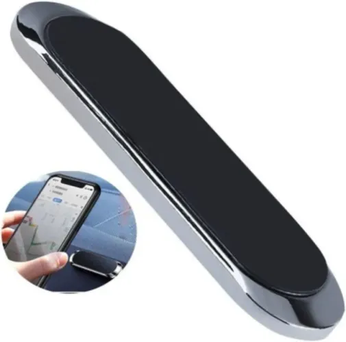 Suporte Magnético para Celular com Rotação 360° e Fixação por Ímã