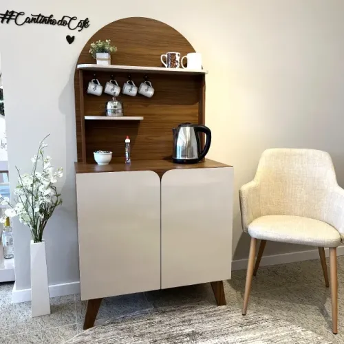Novo | Balcão Cantinho do Café Aparador 2 Portas Off White 80cm - Fazemos Entrega
