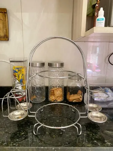 Porta pratos organizador de inox