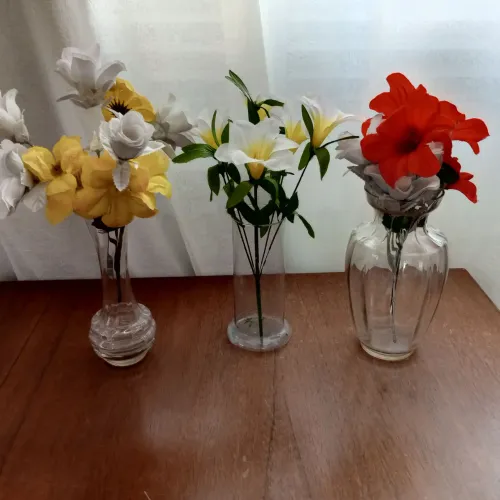 3 Vasos Decorativos de Vidro