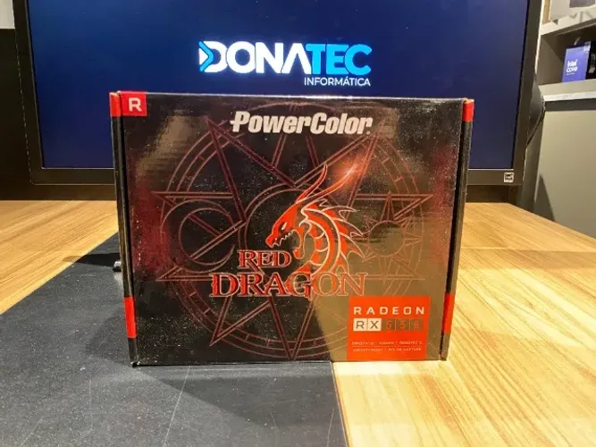 (Loja Física) Placa de Vídeo Powercolor AMD Radeon RX 550 4GB Red Dragon