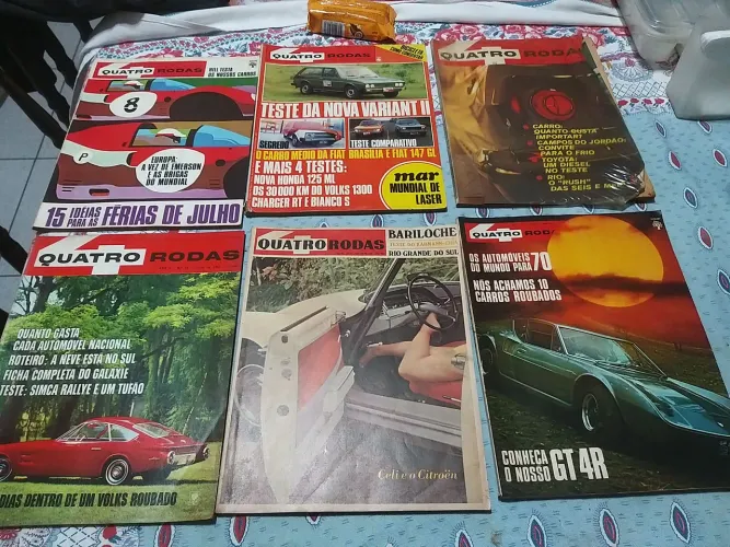 6 Revistas Quatro Rodas - Coleção Vintage,raras e excelentes! Leia !