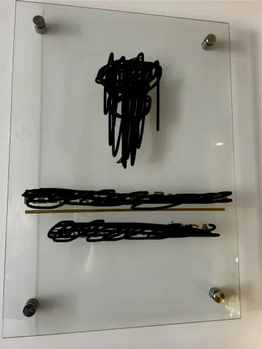 Placa de vidro para escritório/clínica 
