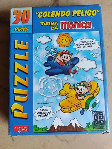 Quebra Cabeça Turma da Monica - "Colendo Peligo" 30 peças Da Grow
