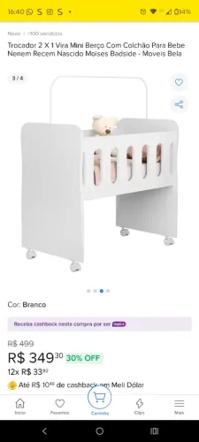 Mini Berço 2 em 1
