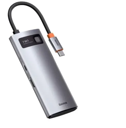 Hub Adaptador Baseus 7 Em 1 Clarity 4k@60hz Usb Tipo C 3.0
