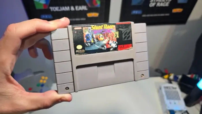 Cartucho jogo Stunt Race FX original de Super Nintendo SNES