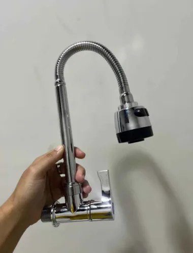 Torneira Gourmetorneira Cozinha Flexível 2 Jatos Parede/bancada inox Brilhante