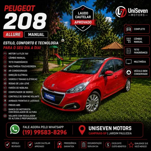 Peugeot 208 Allure 1.2 Flex 12V 5P Mec. 2019