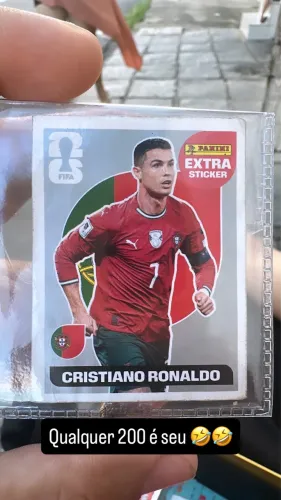 Figurinha CR7 legend prata