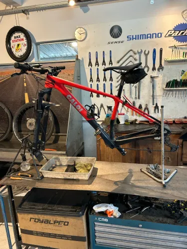 Revisão bike, conserto, montagem, limpeza, lubrificação e alinhamento e montagem de rodas.