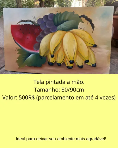 Telas pintadas a mão parcela em até 4 vezes