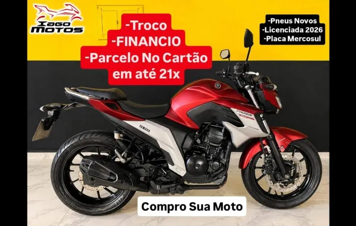Yamaha Fazer 250 ABS 2018, Só 31.000 Kms,factor fan bros 125 150 160 300 cb twister xre mt