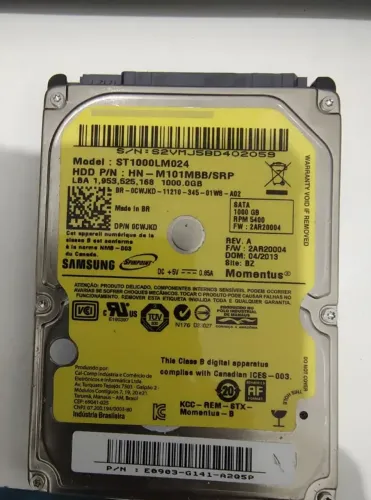Hd Samsung Sprinpoint 1tb St1000lm024 Momentus Notebooks (Usado)