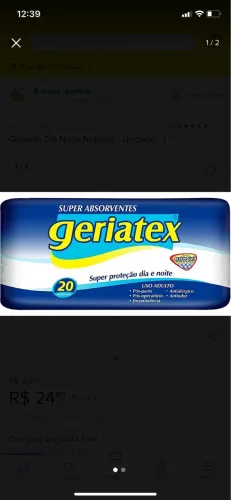 Absorventes Geriátrico Geriatex - 20 Unidades