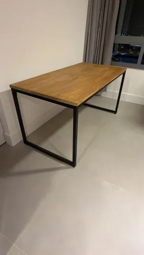 Mesa jantar estilo industrial 6 lugares