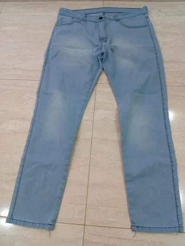 Calça Jeans Masculina Corte Reto 46 Azul Claro - Nova