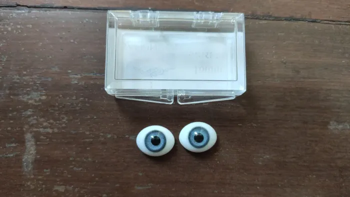 Olhos para BJD 16mm azul claro vidro