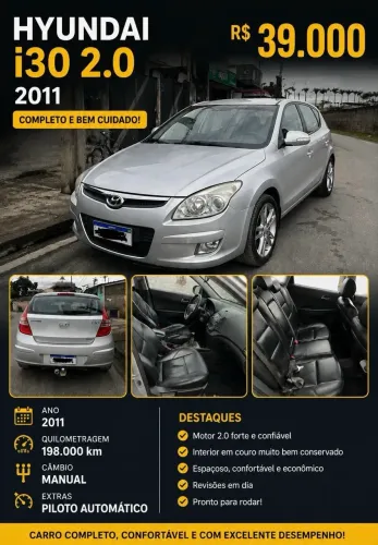 Hyundai I30 2.0 16V 145cv 5P Mec. 2011
