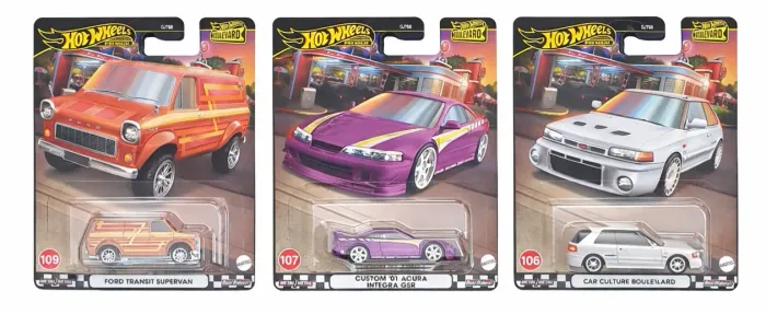 Kit Hot wheels Premium Boulevard 5 carrinhos