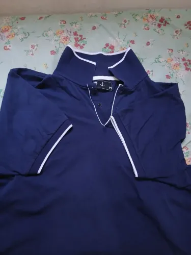 Camisa polo azul