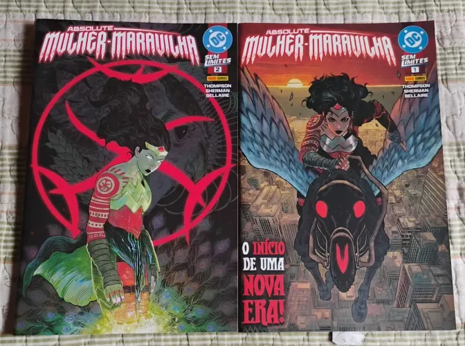 Lote de revistas Os melhores do Mundo e Absolute mulher maravilha
