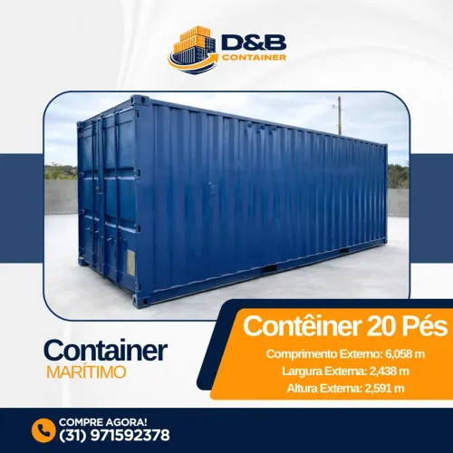 Container Marítimo 20 pés (6 Metros)
