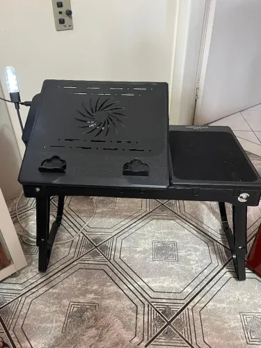 Mesa para notebook com cooler, usb, Led e mousepad