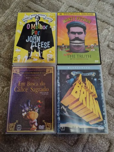DVDs Monty Python: A Vida de Brian, Em Busca do Cálice Sagrado, John Cleese, The Truth...