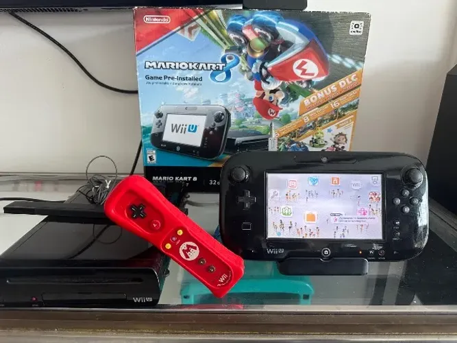 Nintendo Wii U 32GB Mario Kart 8 Completo + GamePad + Controle + Caixa