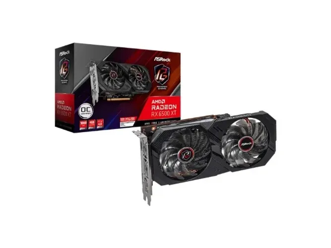 VGA PCI-e AMD Radeon RX6500XT ASROCK Phantom Gaming D OC 4GB DDR6 64 bits [RX6500XT PGD 4G