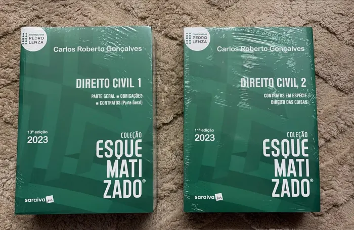 Livros Direito Civil Esquematizado 1 e 2