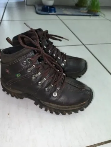 Bota Coturno Timberland Infantil Muito Nova Marron Barata