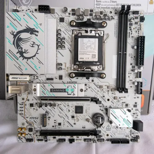 Placa Mãe Msi B840m Gaming Wifi6e Am5 Branco