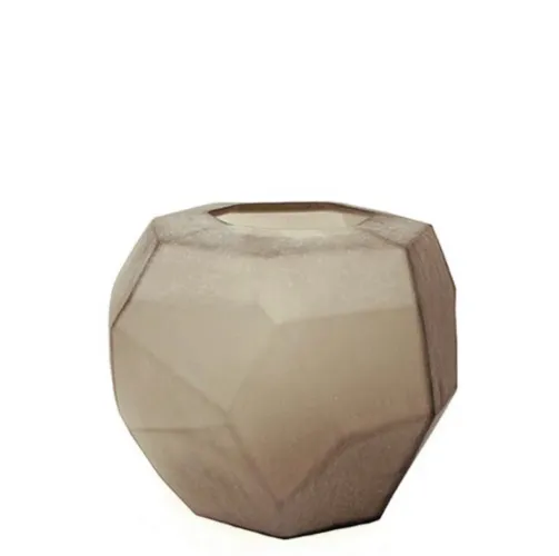 Vaso GUAXS Cubistic Round Alemão - Vidro Artesanal de Luxo